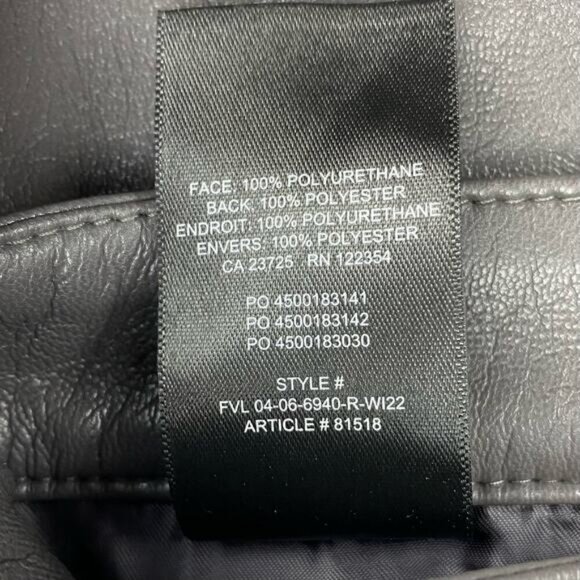 Aritzia Wilfred Melina High Waisted Vegan Leather Peppercorn Gray Pants Size 2 - Picture 5 of 7